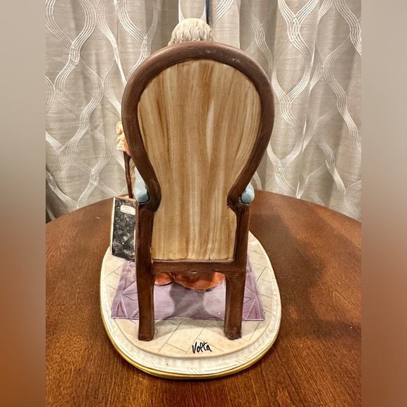 Capodimonte Rare and Unique Italy Large Porcelain Figurine "The Writer" - Picture 9 of 17